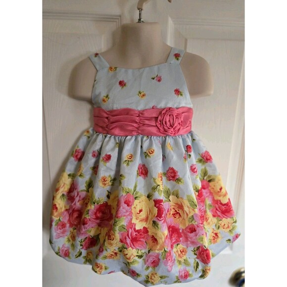 American Princess Bubble Dress Size 2T Spring Flowers Easter Sunday SO Pretty! - Picture 5 of 11